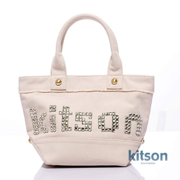 Kitson 晶透串珠托特包 IVORY