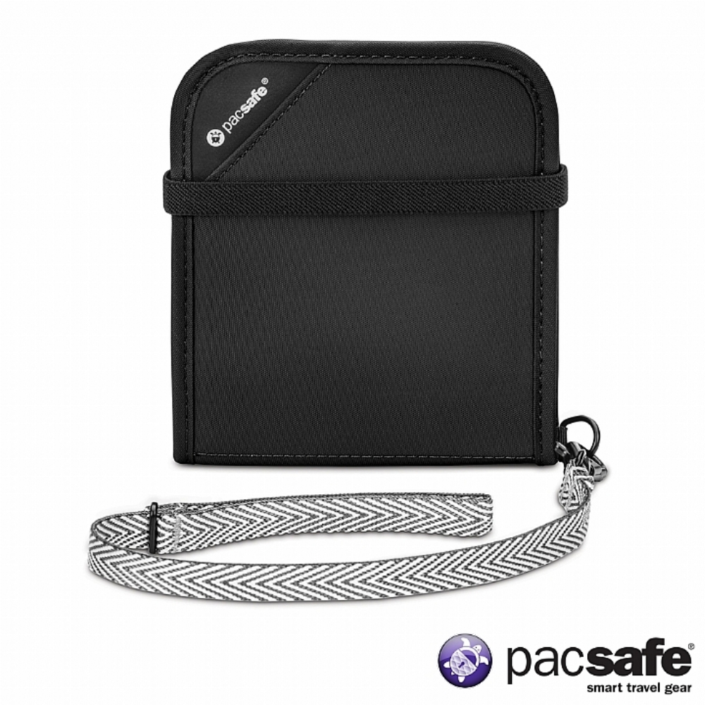 Pacsafe RFIDSAFE V100 防盜皮夾 (黑色)