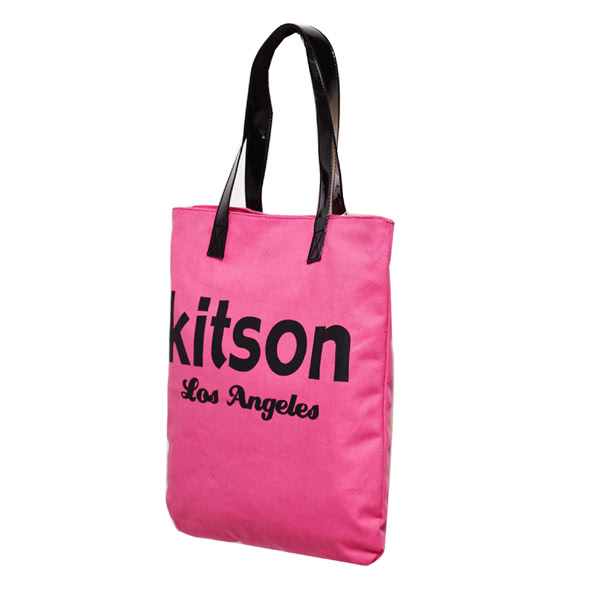 Kitson 美式學院風方型托特包(PINK)