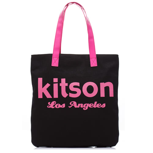 Kitson 美式學院風方型托特包(BLACK)