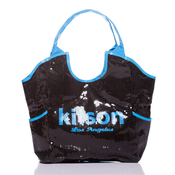 Kitson 雙色亮片托特包 NEON BLUE