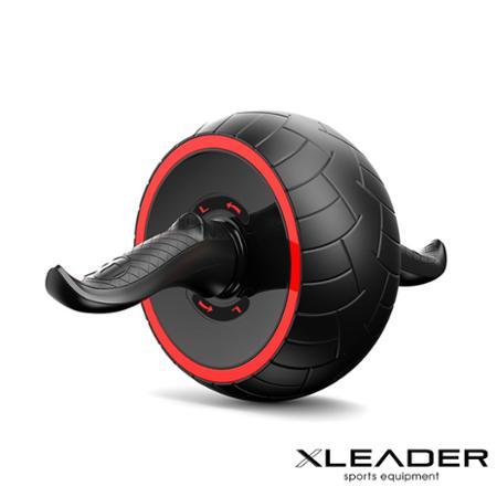 Leader X 自動回彈 耐磨迴力健腹輪 健腹器 滾輪 附跪墊 紅色