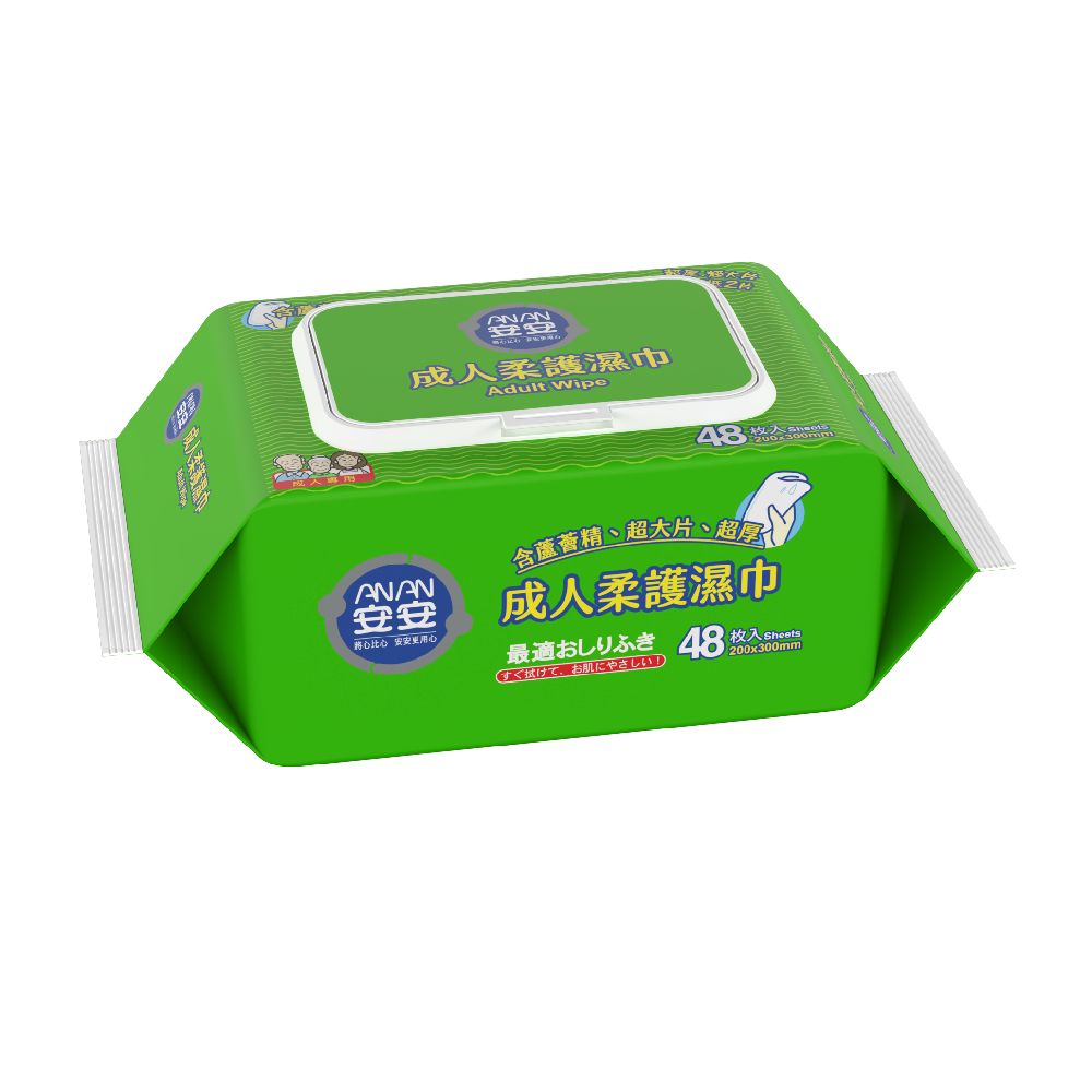 安安
加大柔護濕巾48抽x24包