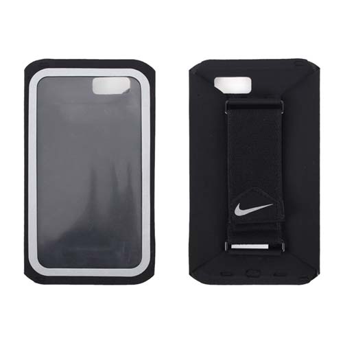 NIKE 手持臂包-慢跑 路跑 手機包 4.7吋螢幕適用 黑銀 F