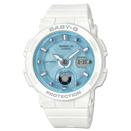 BABY-G 海洋風情雙顯女錶 樹脂錶帶 防水100米 世界時間 BGA-250-7A1