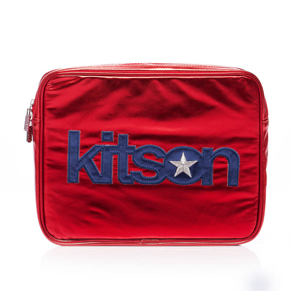 Kitson 金屬光 NB / i-Pad 收納包-RED