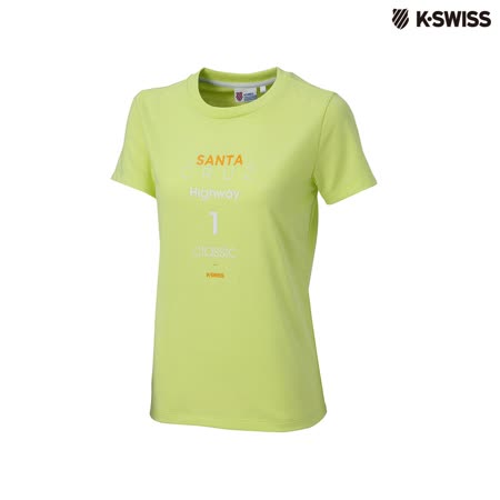 K-Swiss Short Sleeve T-Shirts印花短袖T恤-女-黃