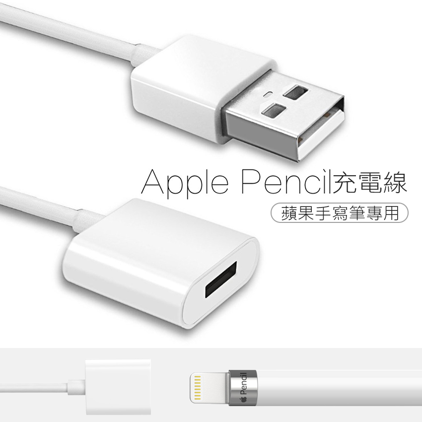 蘋果Apple Pencil充電線 轉接線 USB轉8pin母頭 蘋果筆充電線 lightning充電線 lightning母口線 1米