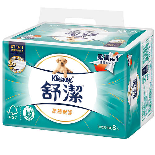 舒潔 柔韌潔淨
衛生紙100抽x64包