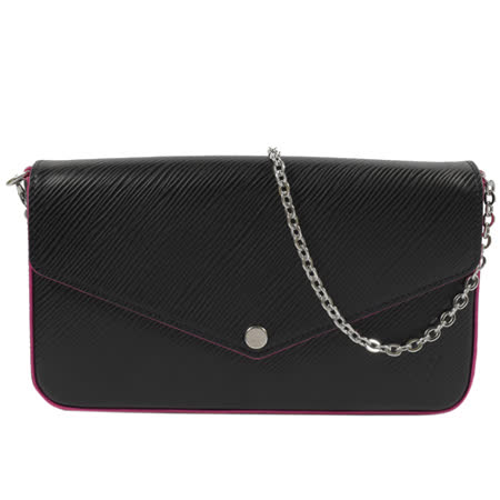 Louis Vuitton LV M64579 Pochette Felicie EPI水波紋皮革鍊條斜背小提包_現貨