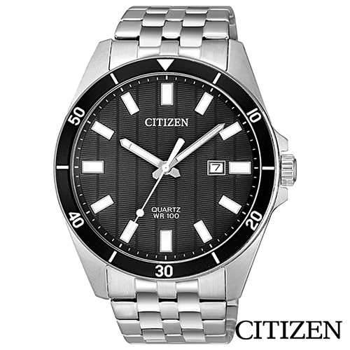 CITIZEN星辰  恢宏大度鋼帶石英男錶 BI5050-54E