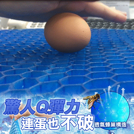 雞蛋不破-蜂巢舒壓
Q彈水凝膠冰坐墊 (2入)