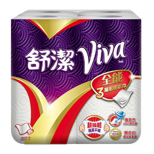 舒潔全能三層廚房紙巾 60張x4捲x6串/箱