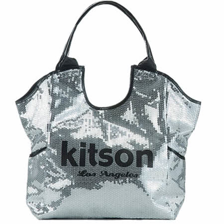 Kitson 雙色亮片托特包 SILVER / BLACK