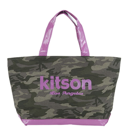 Kitson 迷彩帆布托特包 PURPLE