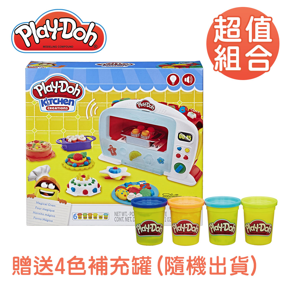 【買就送4色組補充罐】Play-Doh培樂多-廚房系列-神奇烤箱組