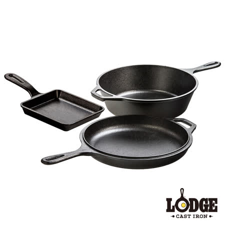 美國Lodge鑄鐵
多用途超值三鍋組