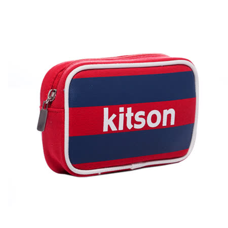 Kitson 海軍橫條化妝包-RED