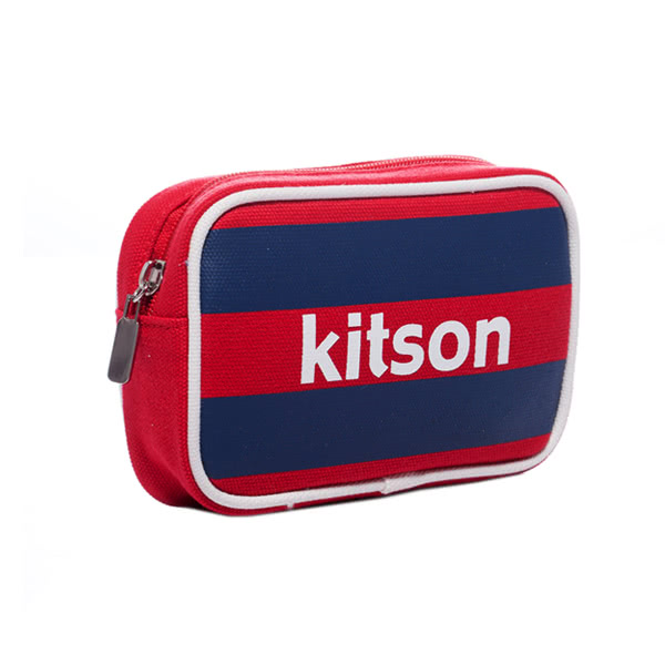 Kitson 海軍橫條化妝包-RED