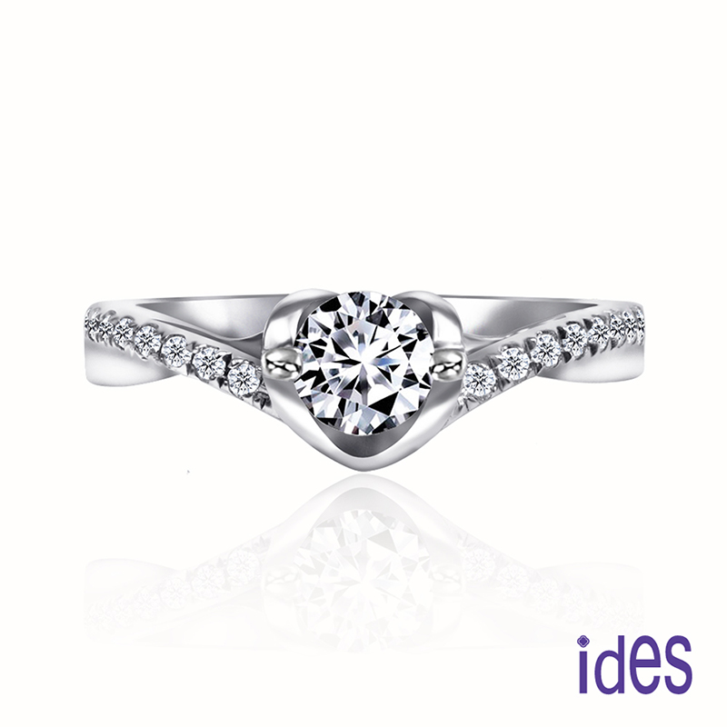 ides愛蒂思 35分E/VS1八心八箭頂級3EX車工結婚鑽戒/18K(唯愛)