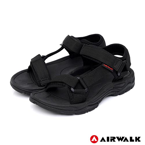 【AIRWALK-快速到貨】-女款-Y字造型休閒涼鞋-黑