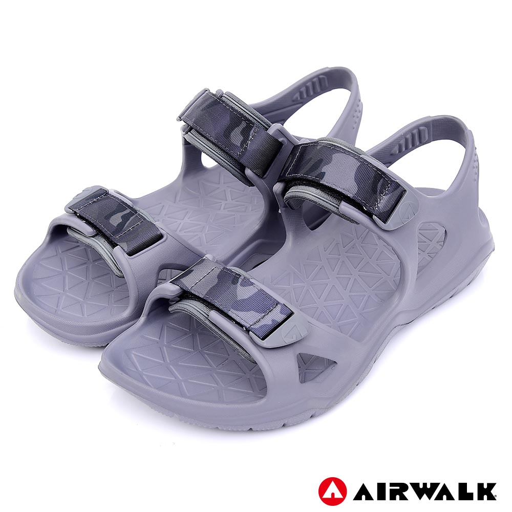 【AIRWALK-快速到貨】-減壓緩震輕量休閒涼鞋-中灰色