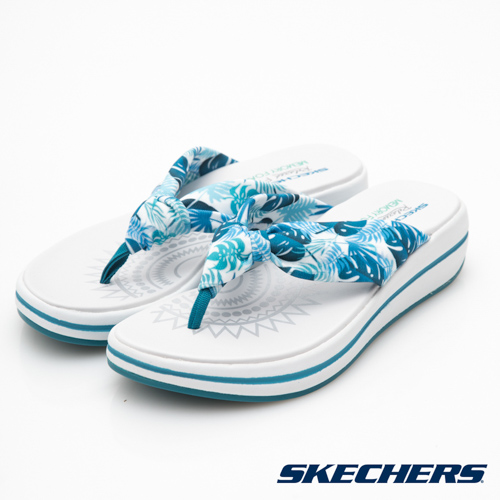 SKECHERS (女) 時尚休閒系列 UPGRADES 拖鞋 - 40965BLU