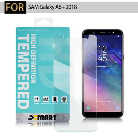 Xmart for Samsung Galaxy A6+ 薄型 9H 玻璃保護貼-非滿版