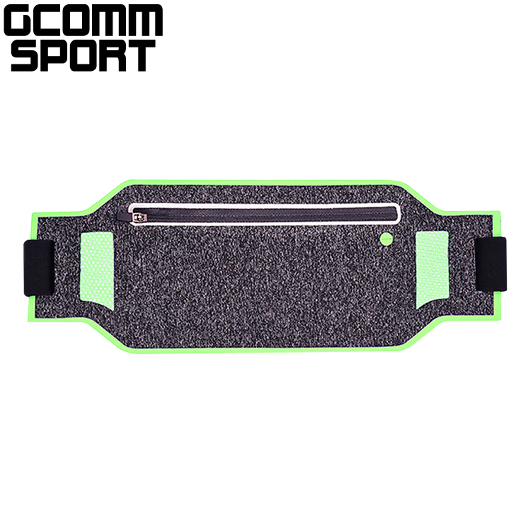 GCOMM SPORT 萊卡輕薄貼身防汗水音樂腰包 螢光綠