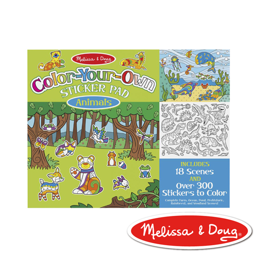 美國瑪莉莎 Melissa & Doug 彩繪創作貼紙簿 - 動物