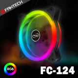 FANTECH FC-124 雙光圈RGB燈效靜音風扇