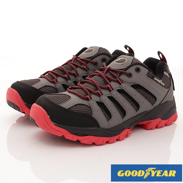 GOODYEAR-戶外休閒鞋-MO83438灰紅-男段-(25.5-29cm)