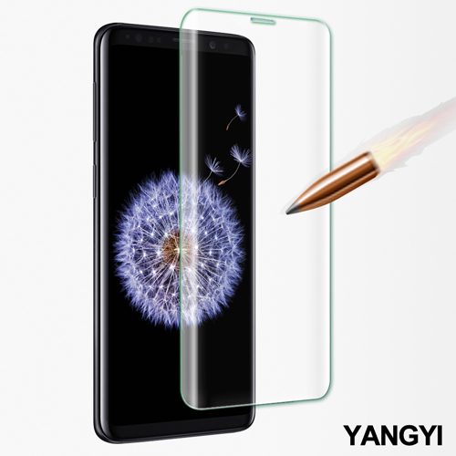 【YANGYI揚邑】Samsung Galaxy S9+ 6.2吋 滿版鋼化玻璃膜3D曲面防爆抗刮保護貼