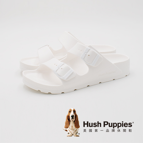 Hush Puppies 輕量休閒增高拖鞋 女鞋-白(另有深咖、粉)