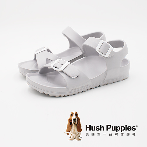 Hush Puppies 輕量休閒增高涼鞋 女鞋-灰(另有白、深咖、粉)