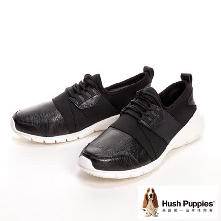 Hush Puppies CYPRESS 輕量綁帶式運動型健走鞋 女鞋-黑