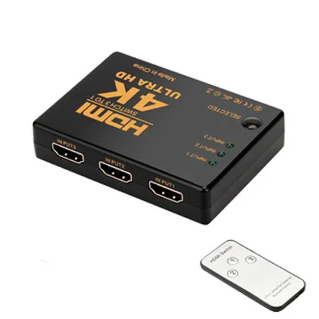 標準4K2K HDMI 3進1出遙控切換器(UH-7593C) 機上盒切換 影像切換