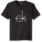 【Calvin Klein】2018男品味CK標誌黑色圓領短袖ㄒ恤【預購】