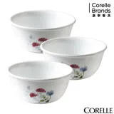 【美國康寧 CORELLE】 花漾彩繪3件式450ml中式碗組-C05