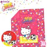 【享夢城堡】雙人冬夏兩用被套6X7-HELLO KITTY 2018世足-粉.紅