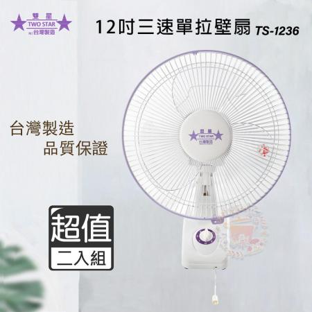 超值兩入組【雙星】
12吋單拉掛壁扇