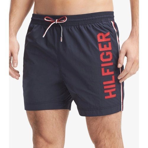 【Tommy Hilfiger】2018男經典大標誌Logo深藍色海灘泳褲【預購】