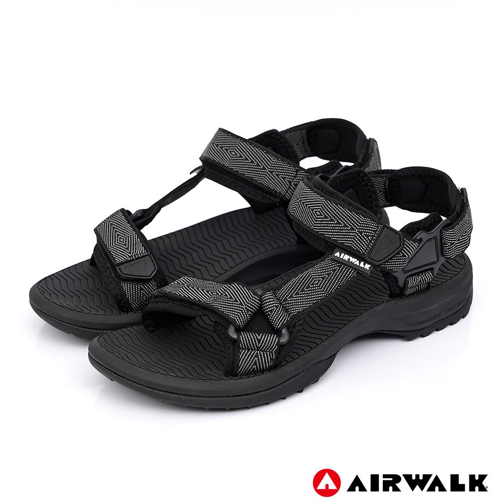 AIRWALK - Y字兩用休閒涼鞋-黑色(男)