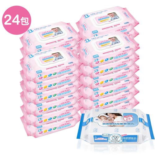 貝比Q EDI超厚超純水柔濕巾量販特價組(箱)(無香料)+貝恩Baan NEW嬰兒保養柔濕巾/20抽