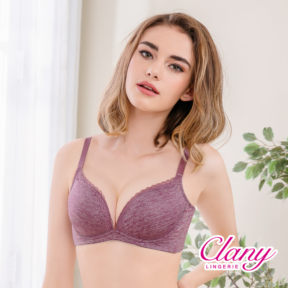【Clany 可蘭霓】冰涼降溫台灣機能無痕無鋼圈調整型BCD內衣(迷濛紫 8000-92)