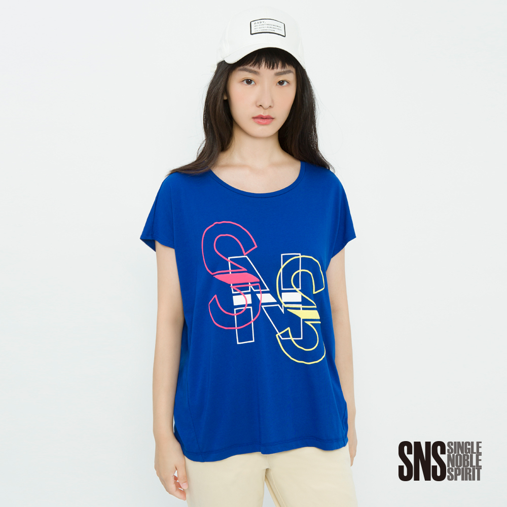 SNS 潮流藝術感品牌字母設計上衣(2色)