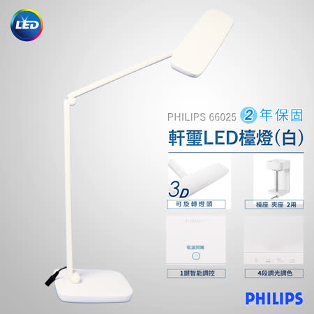 PHILIPS飛利浦 軒璽
座夾兩用LED護眼檯燈