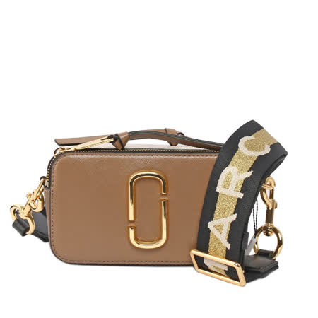 【MARC JACOBS】防刮牛皮撞色Snapshot 相機包(大象灰)
