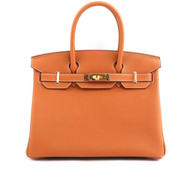 【HERMES】駝色Gold(37) Togo皮 30cm 金釦 birkin