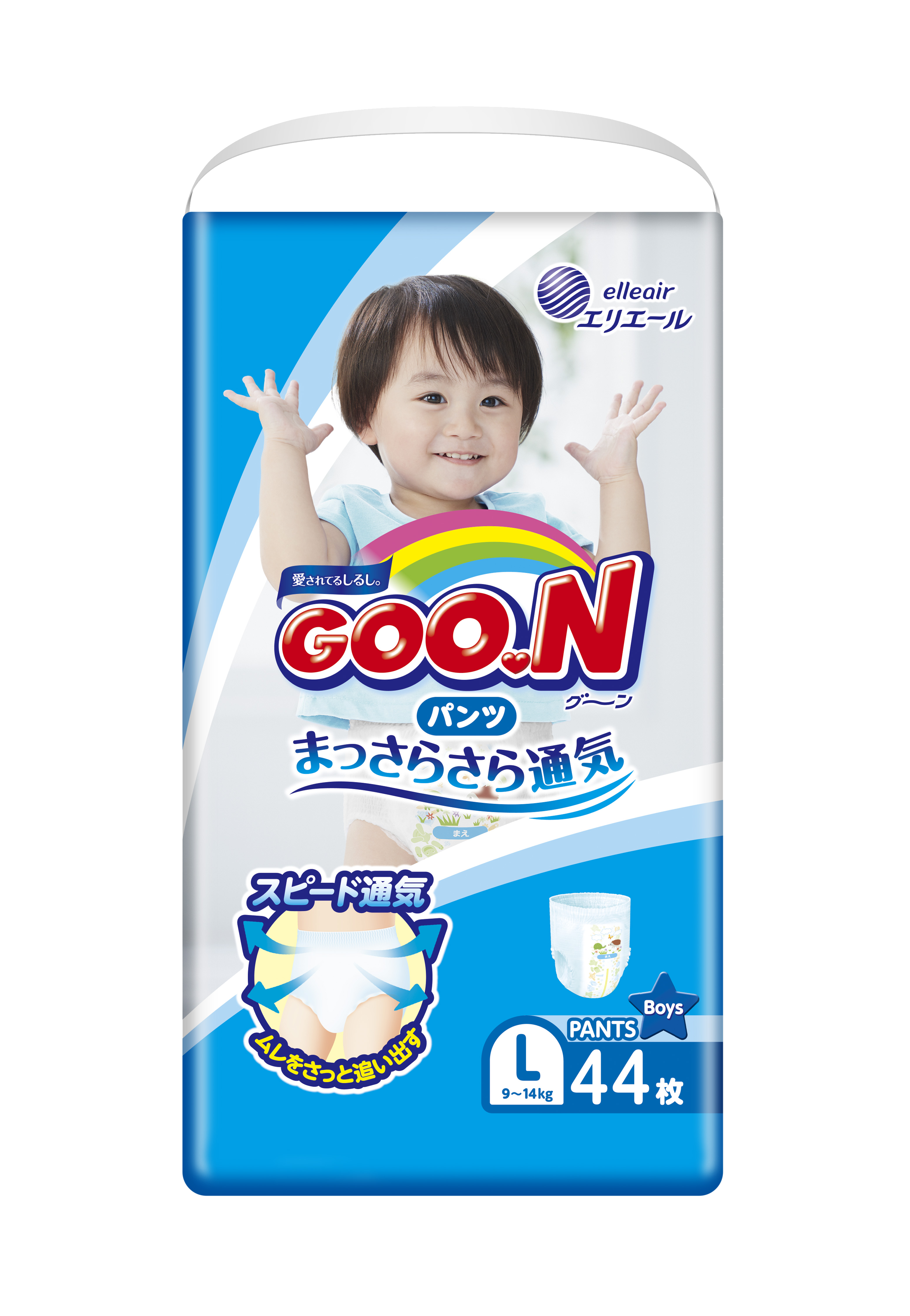 《GOO.N》日本大王紙尿褲境內版-男褲型(L/ 44片*3包)